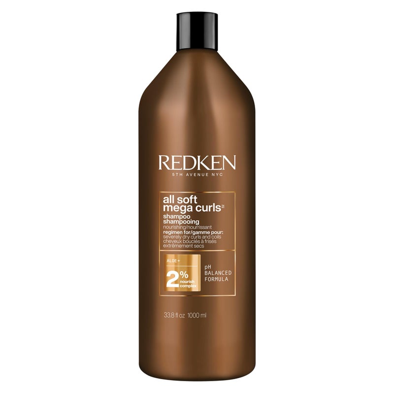 Redken All Soft Mega Curls Shampoo  For Extremely Dry Hair  Sulfate Free Shampoo  For Curly  Coily Hair  Nourishes  Softens Severely Dry Hair  With Aloe Vera